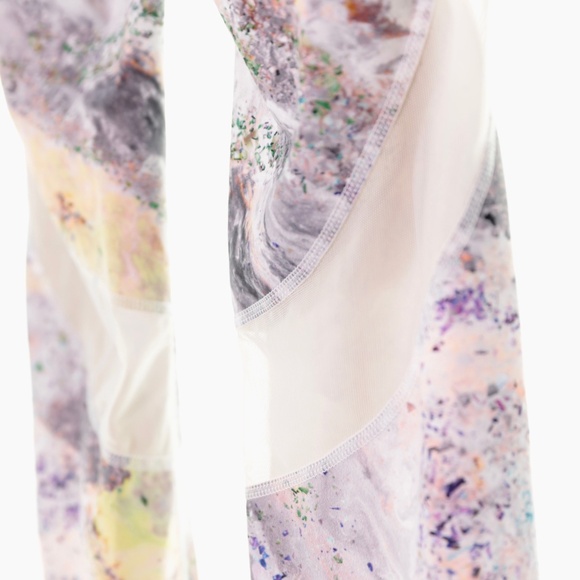 Alala The Captain Multi-color Marble Mesh Ankle Leggings Womens M Athleisure - Picture 8 of 11